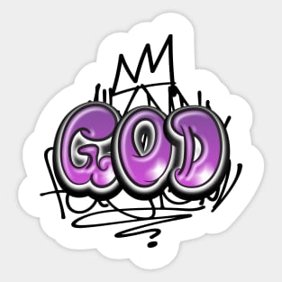 God Christian Quote Graffiti T-Shirt Sticker